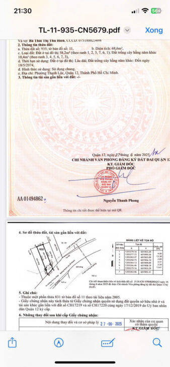 ĐẤT MẶT TIỀN THẠNH LỘC 29, Q12 ĐƯỜNG 15M, KINH DOANH BUÔN BÁN