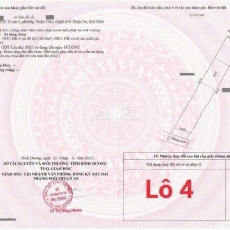 HOT HOT – Cần Bán Đất KP Bình Thuận 2, Phường Thuận Giao, Thuận An, Bình Dương