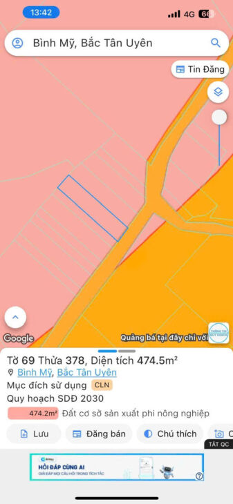 NHANH TAY Sở Hữu Ngay Lô Đất Đẹp tại xã Bình Mỹ, Bắc Tân Uyên, Bình Dương