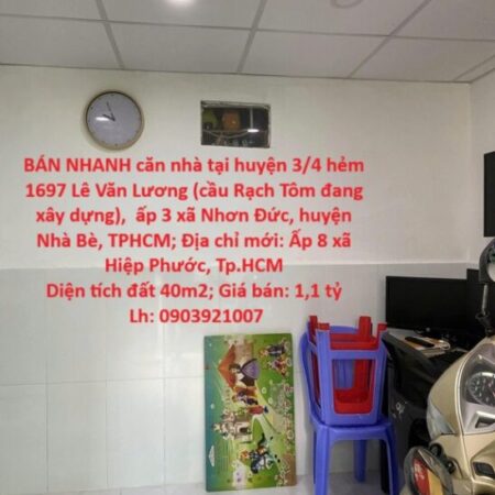 NHÀ VỊ TRÍ ĐẸP- GIÁ TỐT CẦN BÁN NHANH căn nhà tại huyện Nhà Bè, TPHCM