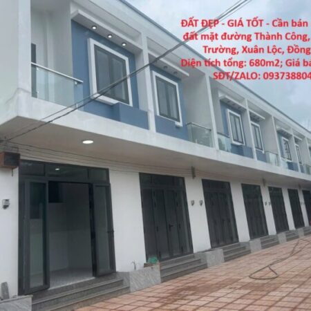 ĐẤT ĐẸP – GIÁ TỐT – Cần bán nhanh lô đất mặt đường Thành Công, xã Xuân Trường, Xuân Lộc, Đồng Nai