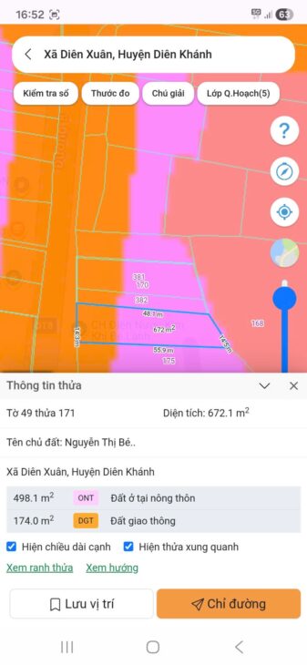 ĐẤT THỔ CƯ – Vị Trí Đẹp – Chính Chủ Cần Bán Tại Xã Diên Xuân, Diên Khánh, Khánh Hòa