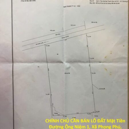 CHÍNH CHỦ CẦN BÁN LÔ ĐẤT Mặt Tiền Đường Ông Niệm 1, Xã Phong Phú, Bình Chánh, Hồ Chí Minh CHÍNH CHỦ CẦN BÁN LÔ ĐẤT Mặt Tiền Đường Ông Niệm 1, Xã Phong Phú, Bình Chánh, Hồ Chí Minh