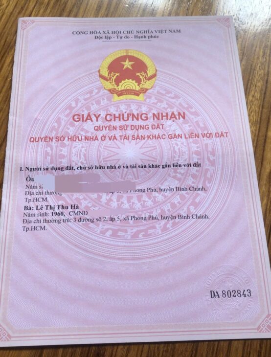 Bán biệt thự hiếm 144m2 tại KDC Gia Hòa Xã Phong Phú, Bình Chánh,HCM
