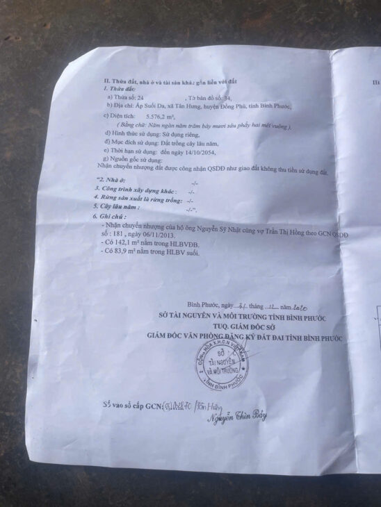 CHÍNH CHỦ CẦN BÁN 4 MẪU ĐẤT SÁT TRỤC ĐƯỜNG – DT 753 ĐỒNG PHÚ, BÌNH PHƯỚC CHỈ 8 TỶ/MẪU