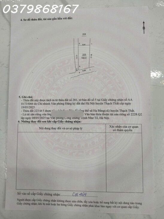 Bán nhanh lô góc 150m2 Hạ Bằng đi bộ ra Metro, tiềm năng tăng giá cao