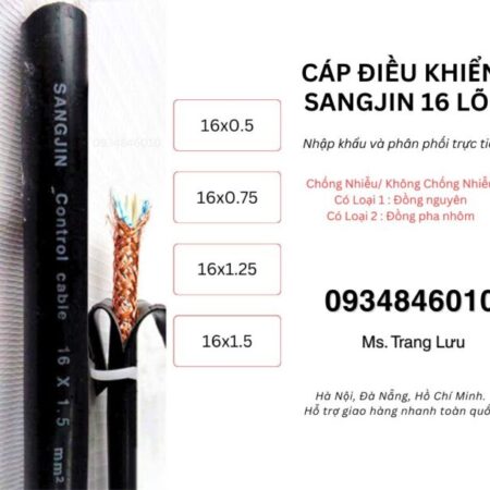 Cáp RVVP/ CXV 16×0.5/16×0.75/16×1.25/16×1.5 Hà Nội, Đà Nẵng, HCM
