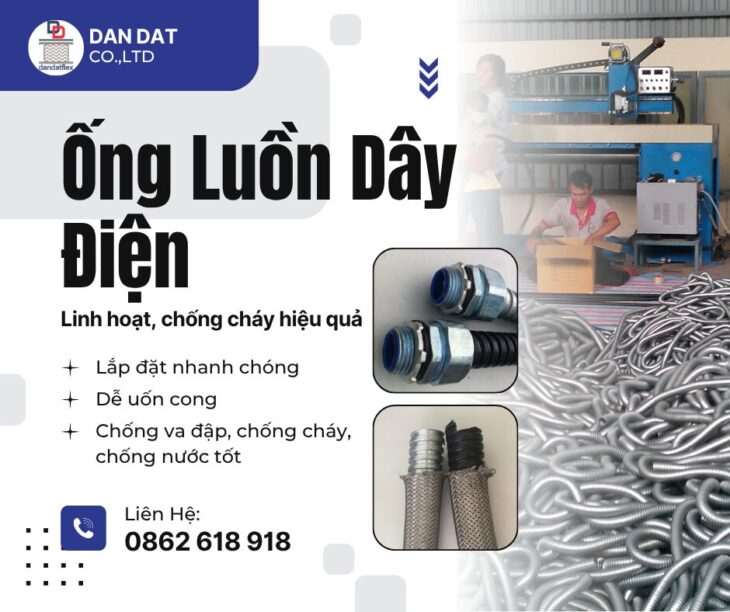 Ống Ruột Gà Lõi Thép/Ống Luồn Dây Điện – Giải Pháp Bảo Vệ Dây Điện Hiệu Quả, An Toàn Và Bền Bỉ