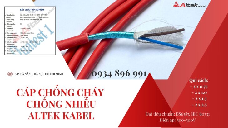 Cáp Chống Cháy Chống Nhiễu 2×0.75 Giao Ngay Cần Thơ, Đồng Nai, Long An.