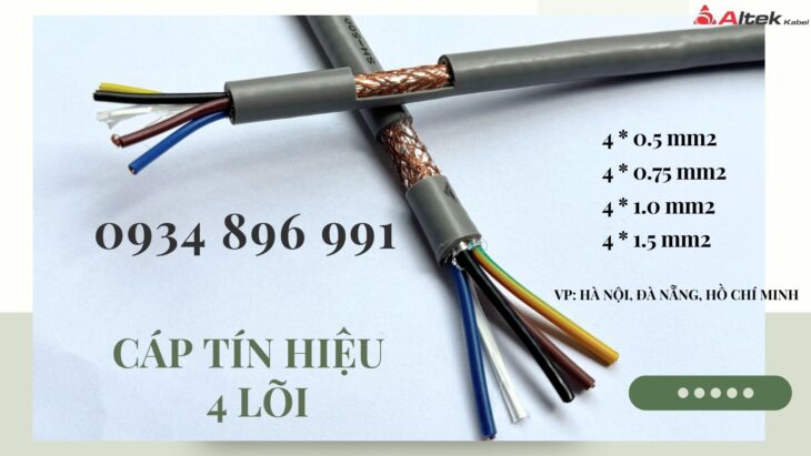 CÁP ĐIỀU KHIỂN 4 LÕI CHỐNG NHIỄU ĐÀ NẴNG, HÀ NỘI, HỒ CHÍ MINH