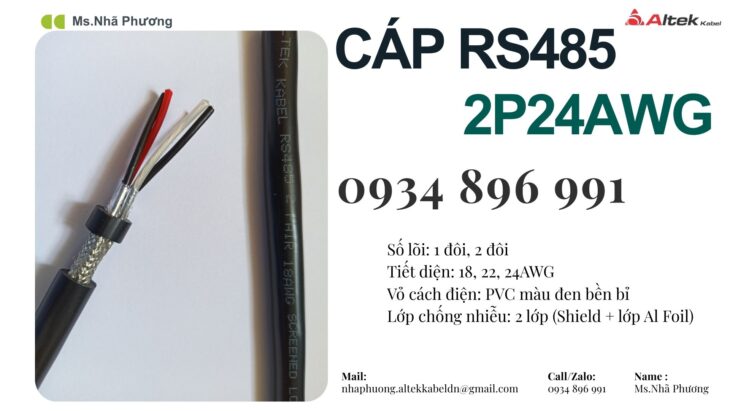 CÁP TÍN HIỆU RS485 2 PAIR 24 AWG ĐÀ NẴNG, HÀ NỘI, HỒ CHÍ MINH