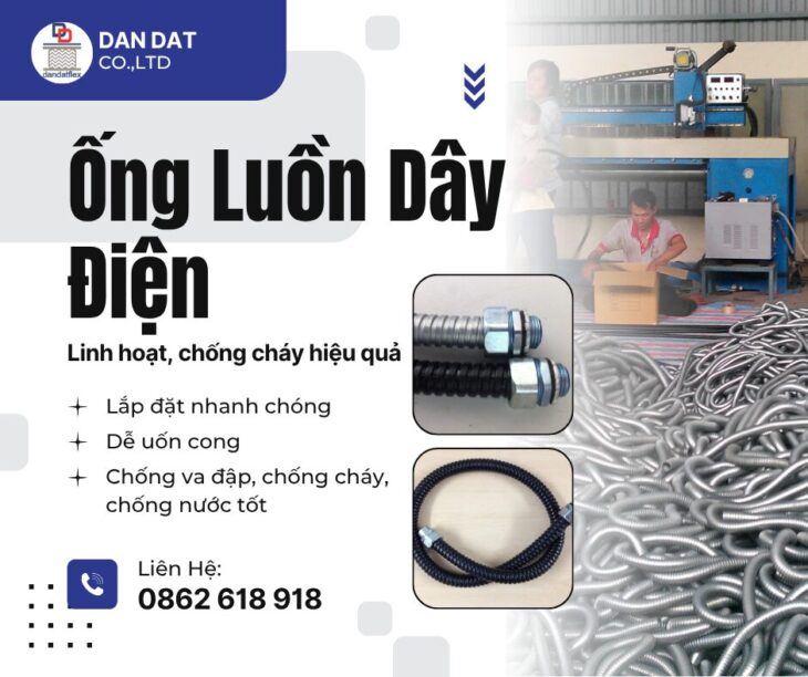 Ống Ruột Gà Lõi Thép/Ống Luồn Dây Điện – Giải Pháp Bảo Vệ Dây Điện Hiệu Quả, An Toàn Và Bền Bỉ