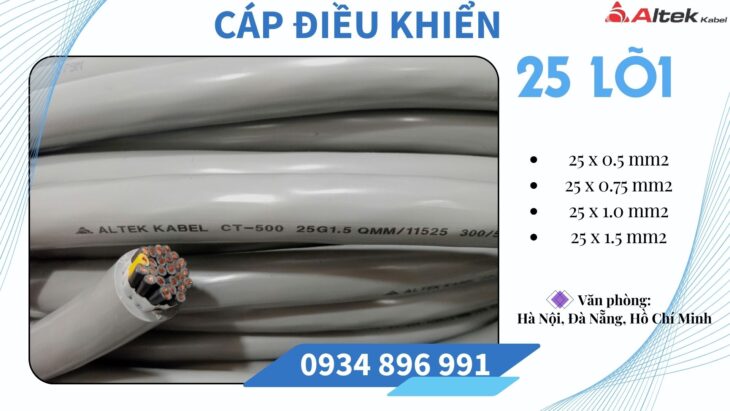 Cáp Tín Hiệu 25X 0.75 mm2 chống nhiễu Hà Nội, Bắc Ninh, Hưng Yên
