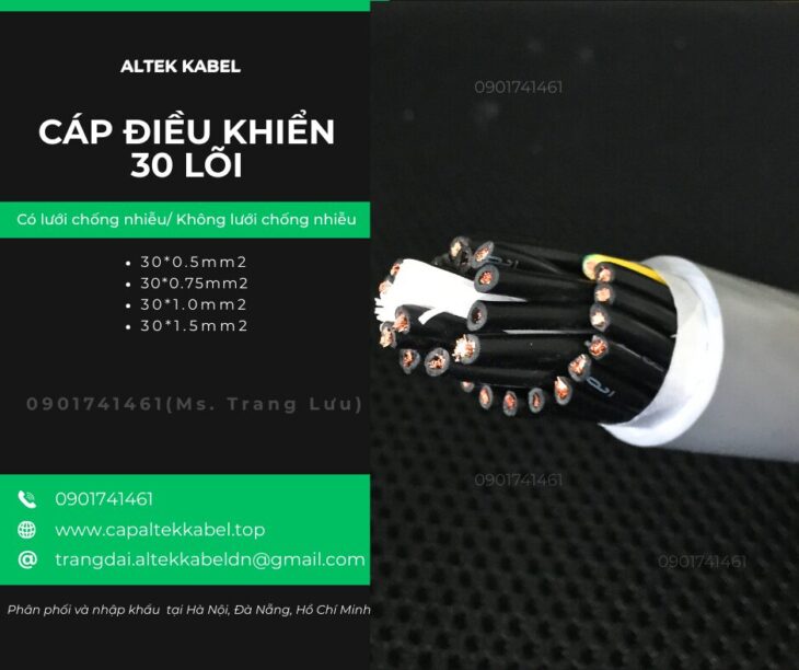 Cáp điều khiển 30×0.5/30×0.75/30×1.0/30×1.5 Altek Kabel