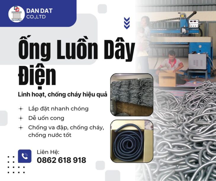 Ống Ruột Gà Lõi Thép/Ống Luồn Dây Điện – Giải Pháp Bảo Vệ Dây Điện Hiệu Quả, An Toàn Và Bền Bỉ