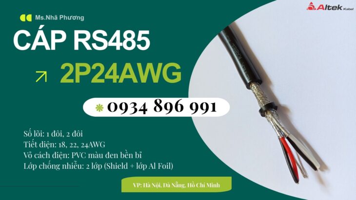 CÁP TÍN HIỆU RS485 2 PAIR 24 AWG ĐÀ NẴNG, HÀ NỘI, HỒ CHÍ MINH