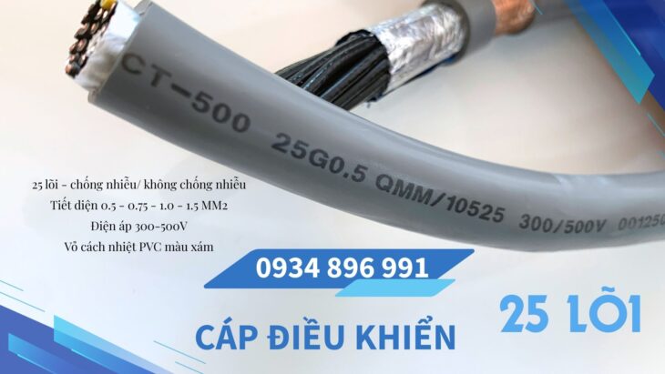 Cáp Tín Hiệu 25X 0.75 mm2 chống nhiễu Hà Nội, Bắc Ninh, Hưng Yên