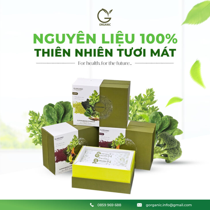 Giải nhiệt cơ thể cùng bột rau củ tổng hợp G.Organic