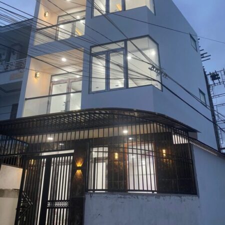 BÁN NHÀ CĂN GÓC 2 MẶT TIỀN 3 TẦNG HẺM OTO PHƯỚC LONG NGAY KĐT PHƯỚC LONG