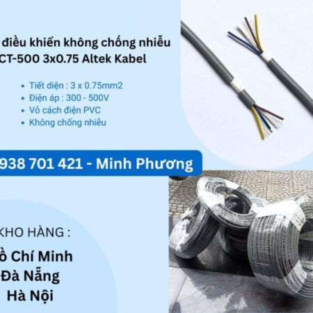 Cáp điều khiển không chống nhiễu CT-500 3×0.75 Altek Kabel Đà Nẵng, Hải Dương, Hải Phòng