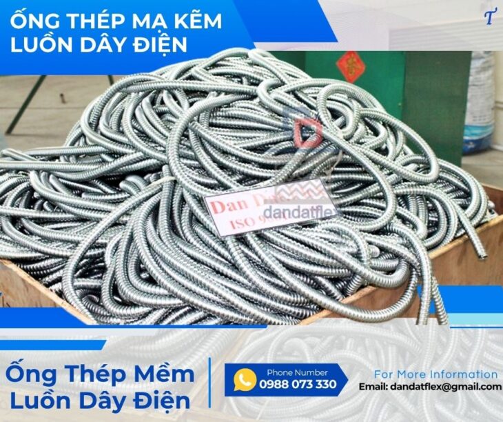 Ống ruột gà lõi thép/ Ống luồn dây điện/ Ống ruột gà luồn dây điện/ Ruột gà lõi thép bọc nhựa PVC