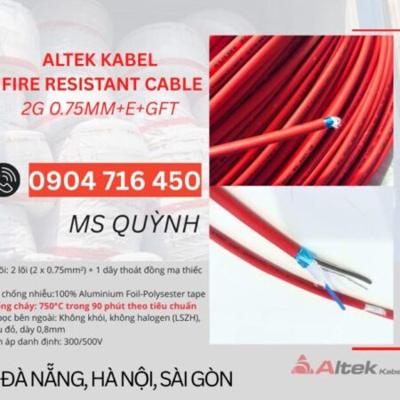 Cáp Chống Cháy Chống Nhiễu 2×0.75mm2 Altek Kabel