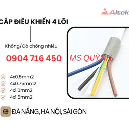 Cáp 4 core Altek Kabel 4×0.5, 4x-.75, 4×1.0,4×1.5 Đà Nẵng, Hà Nội