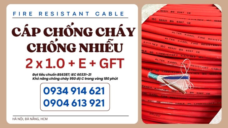 Cáp Chống Cháy Chống Nhiễu 2×2.5+E+GFT Altek Kabel