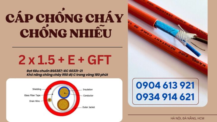 Cáp Chống Cháy Chống Nhiễu 2×2.5+E+GFT Altek Kabel