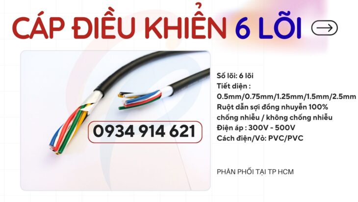 Cáp điều khiển chống nhiễu 6×0.5 Sangjin – TPHCM