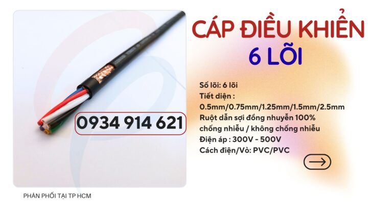 Cáp điều khiển chống nhiễu 6×0.5 Sangjin – TPHCM