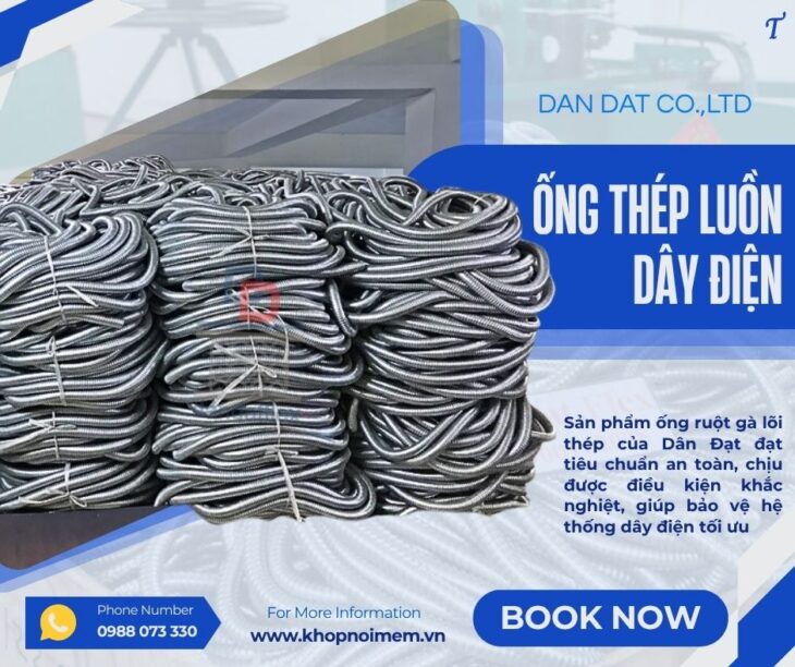 Ống ruột gà lõi thép/ Ống luồn dây điện/ Ống ruột gà luồn dây điện/ Ruột gà lõi thép bọc nhựa PVC