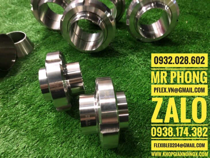 Rắc co inox vi sinh 304 316 Chuẩn SMS -co hàn inox vi sinh-tê hàn inox vi sinh- bầu giãm hàn vi sinh