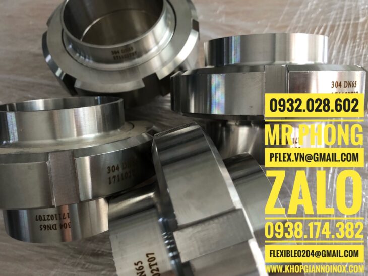 Rắc co inox vi sinh 304 316 Chuẩn SMS -co hàn inox vi sinh-tê hàn inox vi sinh- bầu giãm hàn vi sinh