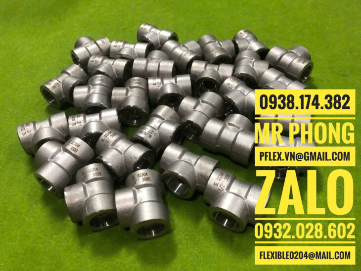 Măng xông ren inox áp lực- tê ren inox áp lực- co nối ren inox áp lực- rắc co áp lực 3000 psi