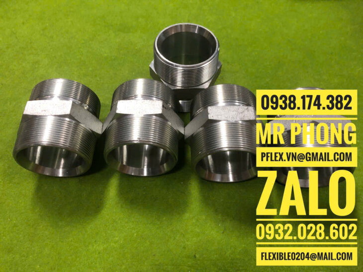 Măng xông ren inox áp lực- tê ren inox áp lực- co nối ren inox áp lực- rắc co áp lực 3000 psi