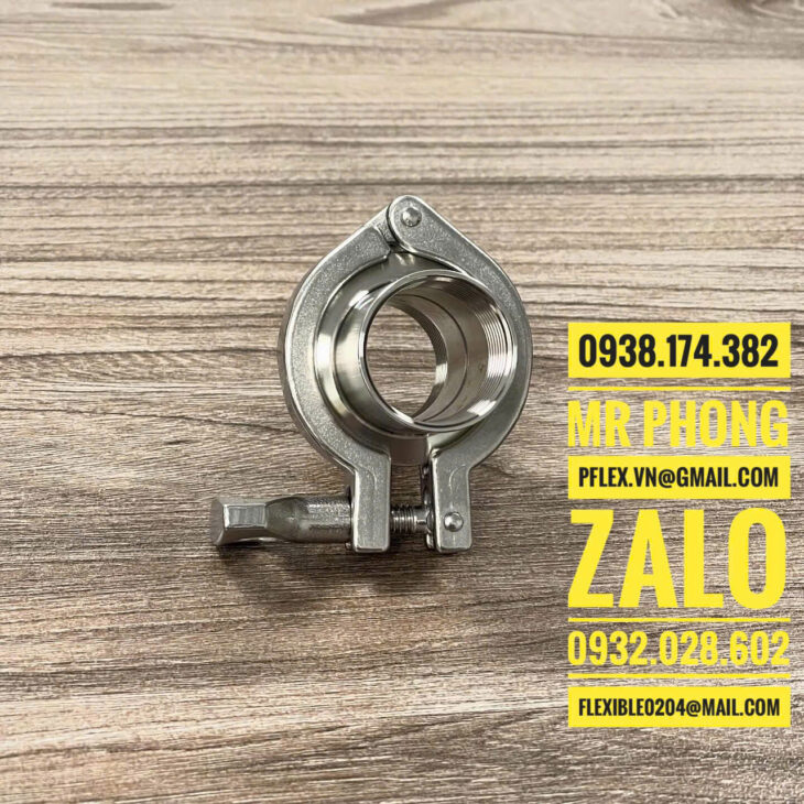 cùm clamp inox – cùm clamp inox ren trong – clamp inox ren ngoài-clamp inox đuôi chuột