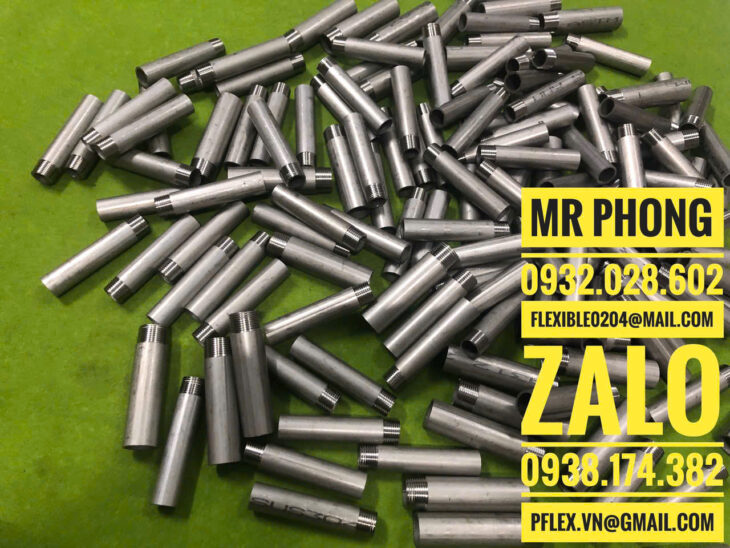 ống inox 2 đầu ren-ống thép mạ kẽm 2 đầu ren-ống inox 2 đầu ren áp lực- ống inox gia công 2 đầu ren