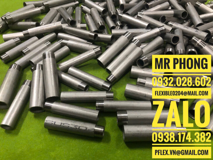 ống inox 2 đầu ren-ống thép mạ kẽm 2 đầu ren-ống inox 2 đầu ren áp lực- ống inox gia công 2 đầu ren