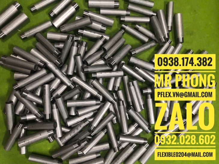 ống inox 2 đầu ren-ống thép mạ kẽm 2 đầu ren-ống inox 2 đầu ren áp lực- ống inox gia công 2 đầu ren