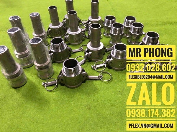 khớp nối nhanh inox-khớp nối camlock inox-khớp nối nhanh inox 304 , 316