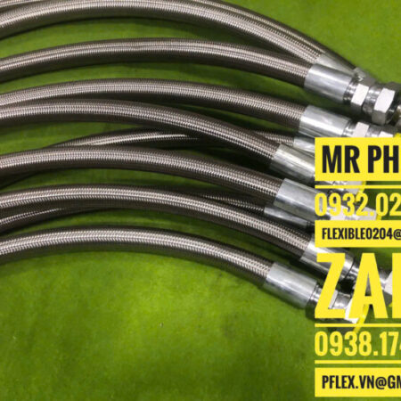 ống mềm teflon bọc lưới -Ống Teflon PTFE-Ống Teflon chịu nhiệt -Nhựa PTFE- Ống Teflon thủy lực