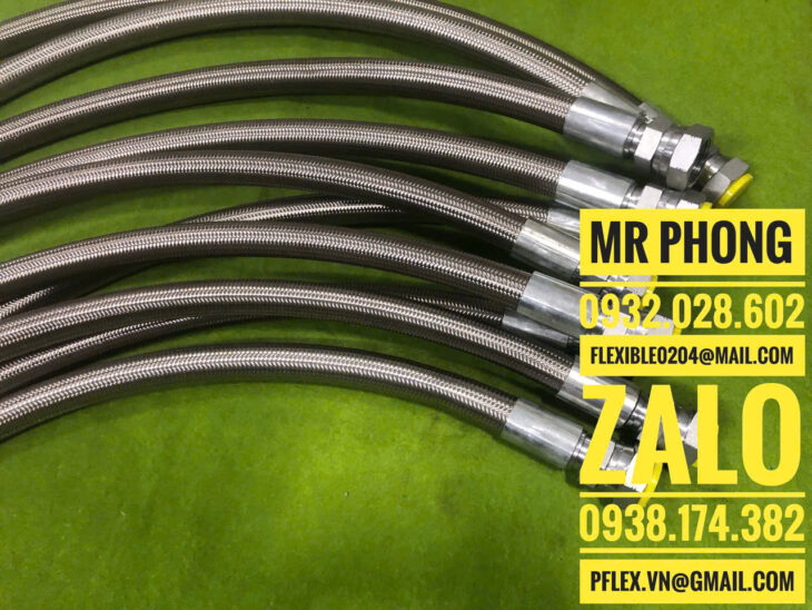 ống mềm teflon bọc lưới -Ống Teflon PTFE-Ống Teflon chịu nhiệt -Nhựa PTFE- Ống Teflon thủy lực