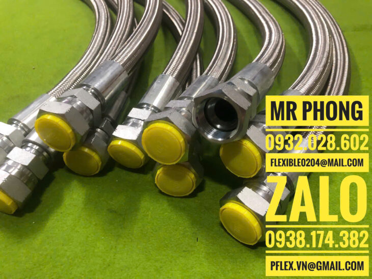 ống mềm teflon bọc lưới -Ống Teflon PTFE-Ống Teflon chịu nhiệt -Nhựa PTFE- Ống Teflon thủy lực