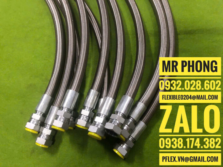 ống mềm teflon bọc lưới -Ống Teflon PTFE-Ống Teflon chịu nhiệt -Nhựa PTFE- Ống Teflon thủy lực