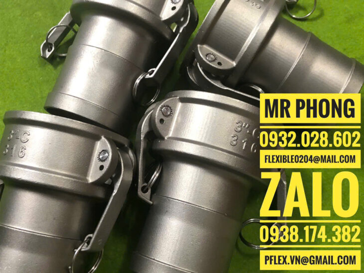 khớp nối nhanh inox-khớp nối camlock inox-khớp nối nhanh inox 304 , 316