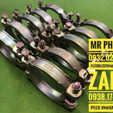 Kẹp ống chịu tải bulong đôi-Đai thép chịu tải có bulong siết ống mềm- cùm siết có bulong