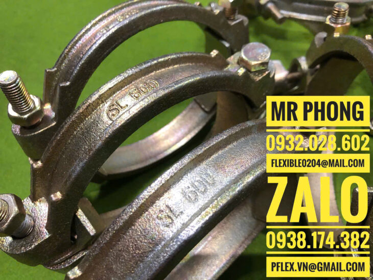 Kẹp ống chịu tải bulong đôi-Đai thép chịu tải có bulong siết ống mềm- cùm siết có bulong