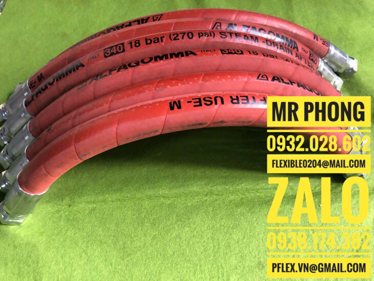 ống mềm cao su chịu nhiệt-ống cao su dẫn hơi nóng italy