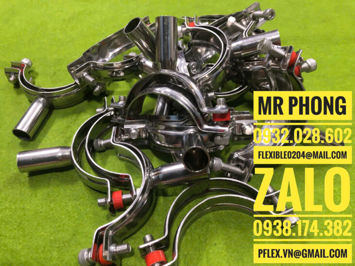 giá đỡ inox ống vi sinh- cùm treo ống vi sinh-giá treo cho ống vi sinh-cùm kẹp ống vi sinh